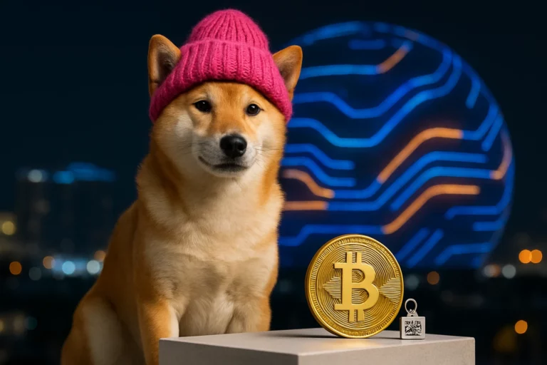狗帽币$WIF「粉红毛帽」拍出6.8枚BTC！买家BAGS执行长：80万美元换10亿迷因叙事